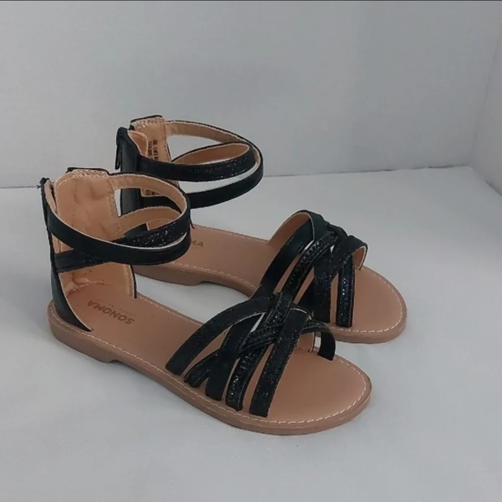 Sonoma Goods For Life Alanna Girls Sandals  Black Size‎ 13